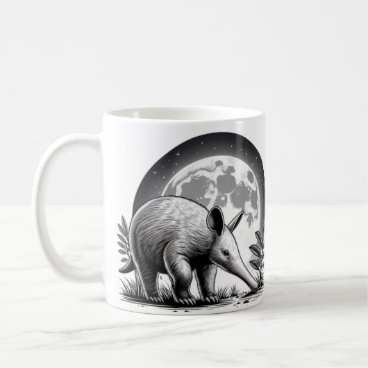 Whimsical Aardvark Mok voor Dierenvrienden (Links)