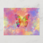 Whimsical Abstract Butterfly Rainbow Waterverf Briefkaart (Voorkant)