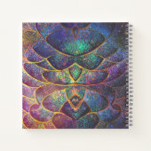 Whimsical Abstract Dragon Scales Cool Fractal Art Notitieboek (Achterkant)