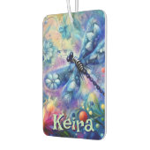 Whimsical Abstract Dragonfly Floral Personalized Luchtverfrisser (Links)