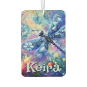 Whimsical Abstract Dragonfly Floral Personalized Luchtverfrisser (Achterkant)