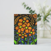 Whimsical Abstract Flowers Colorful Art Briefkaart (Staand voorkant)
