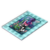 Whimsical Abstract Mermaid Nautical Teal Seashells Notitieboek (Linkerzijde)