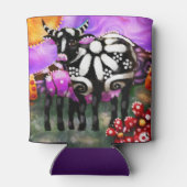 Whimsical Abstract Momma & Baby Cow Funky Farm Blikjeskoeler (Achterkant)