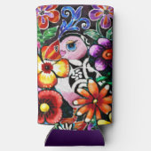 Whimsical Abstract Puffin Bird In Flowers (Achterkant)