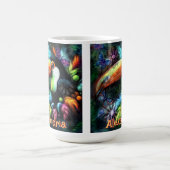 Whimsical Abstract Toucan Bird Personalized Koffiemok (Center)