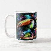 Whimsical Abstract Toucan Bird Personalized Koffiemok (Links)