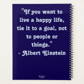 Whimsical Abstract Uil Big-Eyed Blue Paarse Planner (Achterkant)