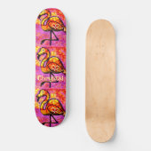 Whimsical Abstracte Flamingo Bird gepersonaliseerd Skateboard (Voorkant)