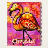 Whimsical Abstrait Flamant rose Bird Personnalisé (Dos)