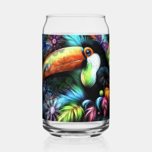 Whimsical Abstrait Toucans Oiseaux Toucans Turquoi