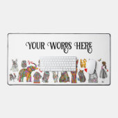 Whimsical Adopt Love Dier Assortiment Desk Mat (Keyboard & Muis)
