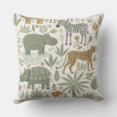 Whimsical African Animals Pattern ID1263 Kussen (Achterkant)