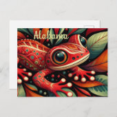Whimsical Alabama State Red Hells Salamander Briefkaart (Voorkant / Achterkant)