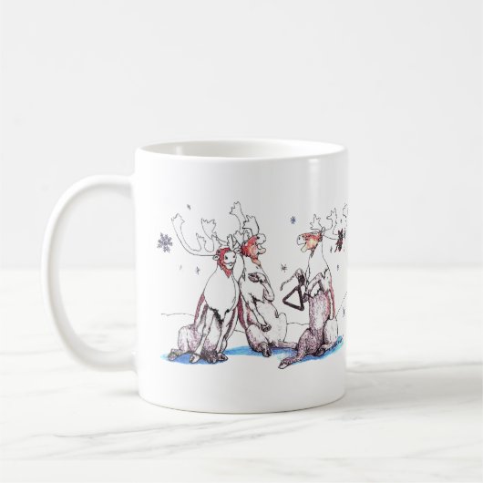 Whimsical Alaska Wildlife Coffee Mok (Links)