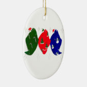 Whimsical Alaskan Wildlife Cute Kerstannament Keramisch Ornament (Rechts)