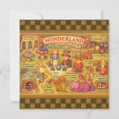 Whimsical Alice Adventures in Wonderland Map (Voorkant)