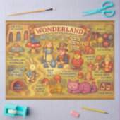 Whimsical Alice Adventures in Wonderland Map Tissuepapier (Craft)