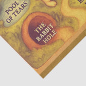 Whimsical Alice Adventures in Wonderland Map Tissuepapier (Detail)