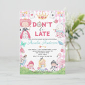Whimsical Alice in Wonderland Baby shower Kaart (Staand voorkant)