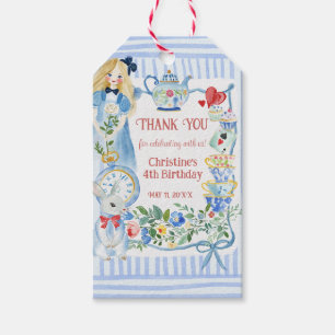 Whimsical Alice in Wonderland Cadeaulabel