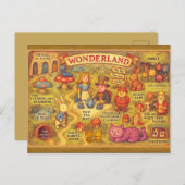 Whimsical Alice in Wonderland Kaart (Voorkant / Achterkant)
