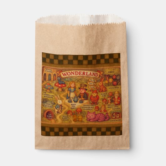 Whimsical Alice in Wonderland Kaart Bedankzakje (Voorkant)