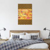 Whimsical Alice in Wonderland Kaart Canvas Afdruk (Insitu (Slaapkamer))