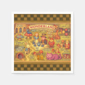 Whimsical Alice in Wonderland Kaart Servet (Voorkant)