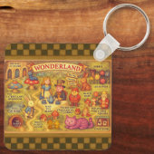 Whimsical Alice in Wonderland Kaart Sleutelhanger (Achterkant)