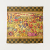 Whimsical Alice in Wonderland Kaart Wandkleed (Voorkant)