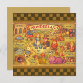Whimsical Alice in Wonderland Map (Voorkant / Achterkant)