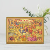 Whimsical Alice in Wonderland Map Kaart (Staand voorkant)