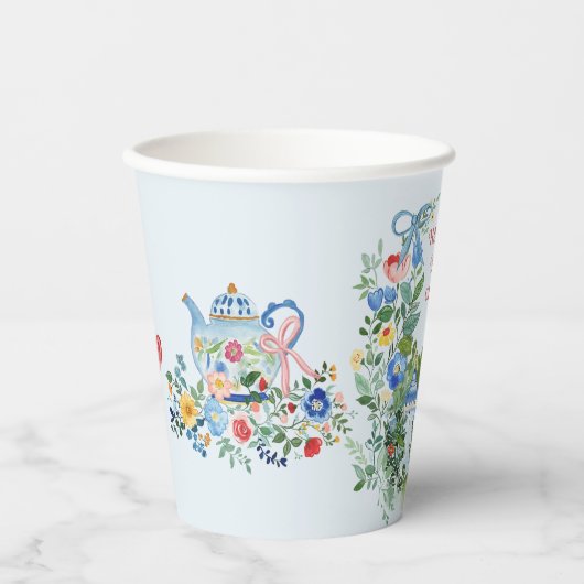 Whimsical Alice in Wonderland Verjaardag Papieren  Papieren Bekers (Voorkant)