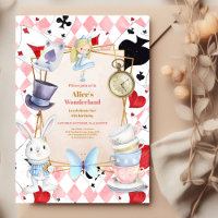Whimsical Alice in Wonderland Verjaardagsfeest