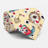 Whimsical Alice & Mad Hatter Mannen Stropdas (Opgerold)