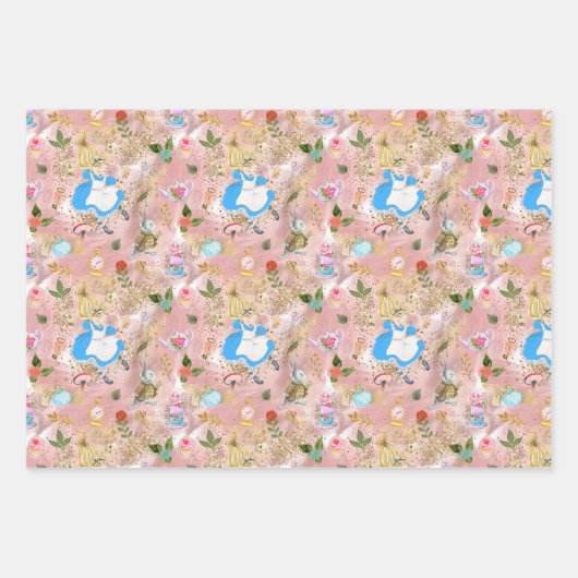 Whimsical Alice's avonturen in Wonderland Party Inpakpapier Vel (Voorkant 2)