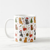 Whimsical Amoureux des chats Cozy Christmas Mug (Gauche)