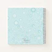 Whimsical and Cheerful Fish Art in Blauwgroen Hues Notitieboek (Achterkant)