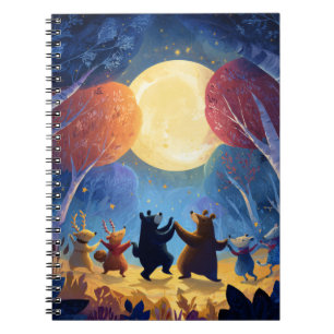Whimsical Animal Moon Dance Notitieboek