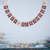 Whimsical Animals Circus Kids Verjaardagsfeestje Vlaggetjes