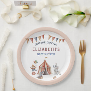 Whimsical Animals Circus Party Baby shower Papieren Bordje