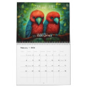 Whimsical Animals Motivatie jaar Inspirerend Kalender (Feb 2026)