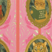 Whimsical animals reading books behang (Zoom)