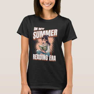 Whimsical Anime Style Girl In My Summer Reading Er T-shirt