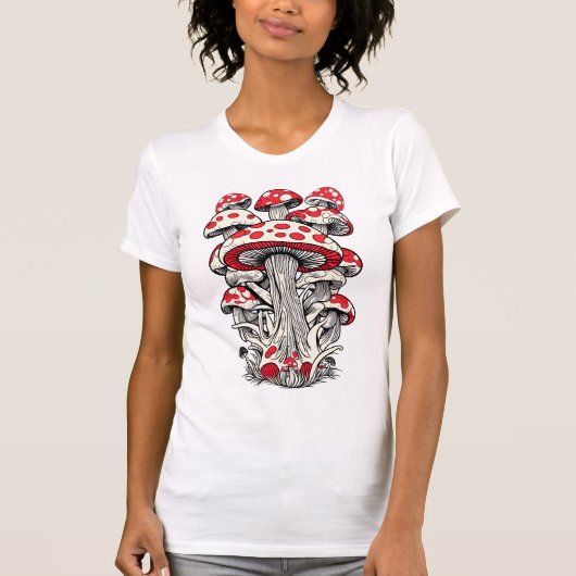 Whimsical Anime Vibes Mushroom T-shirt (Voorkant)