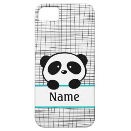 Whimsical Aqua Blue Gepersonaliseerde Panda