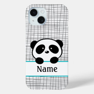 Whimsical Aqua Blue Gepersonaliseerde Panda