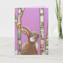 Whimsical Art Konijn 2 Kaart