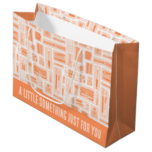 Whimsical Art levert Oranje patronen creatief Groot Cadeauzakje